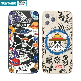 SUNTAIHO Ốp điện thoại họa tiết One Piece thích hợp cho iPhone 11 Pro Max 14 12 13 XS X XR XS Max 7 8 Plus