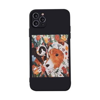Ốp lưng iphone cạnh vuông chó mèo vintage dẻo iphone 6/6plus/7/7plus/8/8plus/x/xr/xs/11/12/13/14pro/max/promax mo037