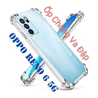 Ốp Lưng Oppo Reno 6 5G Dẻo Trong Suốt Chống Va Đập Có Gù Bảo Vệ 4 Gốc Silicon Cao Cấp
