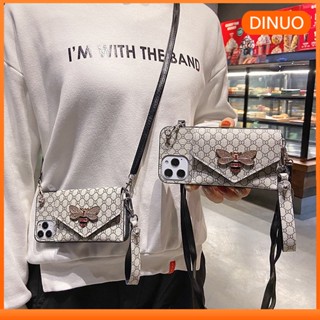 ốp lưng có dây đeo chéo Ốp Điện Thoại Dạng Ví Đựng Tiền Xu Hình Bướm apple 12mini Cho iPhone11Promax xs Snap XR se Bee