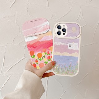 Ốp lưng tranh phong cảnh TPU mềm nắp trượt Cho IPhone 7Plus XR 11 13 12 Pro Max 11 Pro Max X XS Max 8Plus sc014