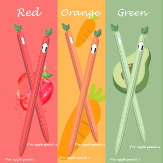 Vỏ Bọc Bảo Vệ Bằng Silicon Mềm Hình Trái Cây Dễ Thương Cho Bút Cảm Ứng iPad Pencil 2 gen