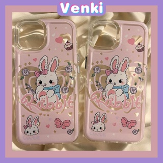 Case For iPhone 11 Soft TPU Transparent Space Case Cute Cartoon Rabbit Case Plating Buttons Camera Protection Shockproof For iPhone 14 13 12 11 Plus Pro Max 6 7 8 Plus XR XS