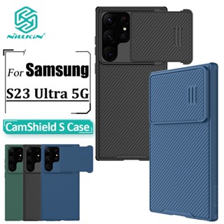 Ốp Điện Thoại Nillkin Bằng PC + TPU Chống Sốc Có Nắp Trượt Bảo Vệ Camera Cho Samsung Galaxy S23 Ultra