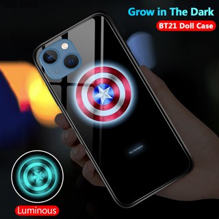 【Luminous Glass Casing】Samsung Galaxy S23 Plus Ultra S23+ 5G Cho Ốp lưng điện thoại In Hình Avengers Marvel dạ quang