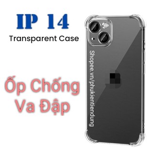 Ốp Lưng iPhone 14 Dẻo Trong Suốt Chống Va Đập Có Gù Bảo Vệ 4 Gốc Silicon Cao Cấp