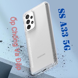 Ốp Lưng Samsung A33 5G Dẻo Trong Suốt Chống Va Đập Có Gù Bảo Vệ 4 Gốc Silicon Cao Cấp