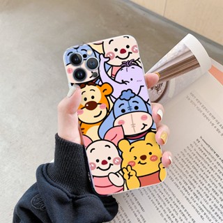 Ốp Điện Thoại Silicon Mềm Họa Tiết Gấu Hoạt Hình Cho iPhone 11 12 13 14 Pro Max 12 Mini X XR Xs Max 7 8 SE 14 Plus