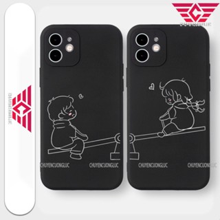 Ốp lưng iphone 7+/8 plus, X, XSMAX, 11, 12, 13, 14 PRO, PROMAX VIỀN VUÔNG  BÉ TRAI, GÁI CHƠI BẬP BÊNH