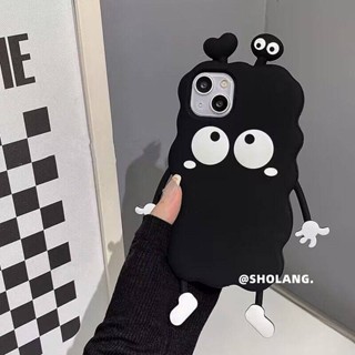 Cartoon Black Briquette Iphone14promax Phone Case Apple 13 Silicone 12/11 Soft XS/Xr/Xsmax Female qp3G