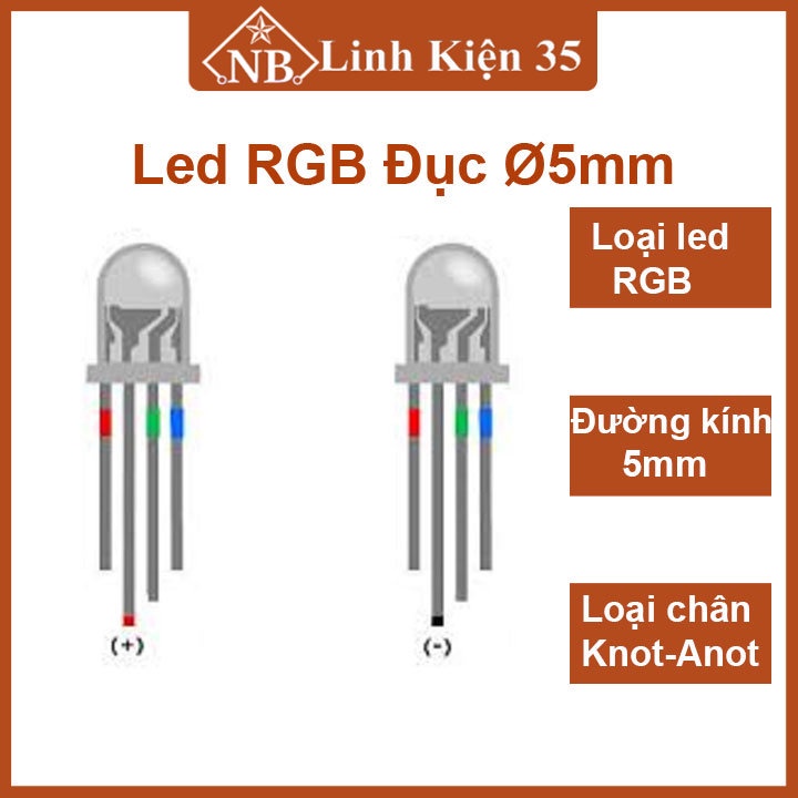 Led RGB đục - Ø5mm