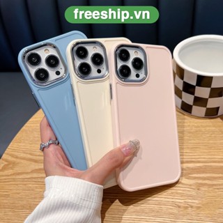 Ốp Điện Thoại iphone Silicon Dẻo Mạ Kim Loại Nhiều Màu Sang Trọng cạnh vuông IPhone 14 13 12 11 Pro Max 6 7 8 plus SG196