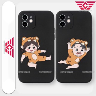 Ốp lưng iphone 7+/8 plus, X, XSMAX, 11, 12, 13, 14 PRO, PROMAX VIỀN VUÔNG BÉ CỌP TINH NGHỊCH