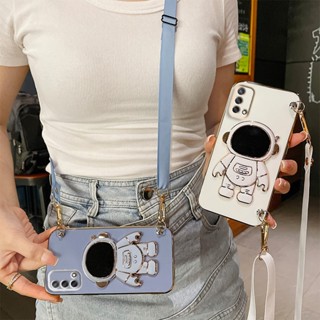 Ốp Điện Thoại Dẻo + Giá Đỡ + Dây Đeo Cho OPPO A17 A16 A15 A15S A58 A96 A76 A36 A97 A57 A94 A74 A12 A5S A53 A5 A9 2020 A32 A52 A92