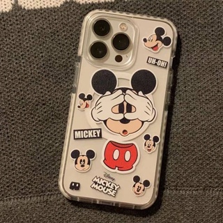 Full Screen Cute Mickey Apple 14/13promax Phone Case 12/11 Silicone XR/Xs Drop-Resistant 7/8Plus Soft Wl4J
