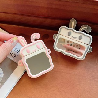 Bestie Bluetooth Earphone Cover for AirPods 1 2 pro 3 2021 rabbit Silicone Portable Mirror Cute Cartoon Best Friend anti-fall Case