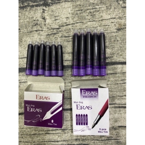 Set 5 Hộp Mực Ống Eras E111 dùng cho bút E001, E002, E013, E011, E012, E020, E018