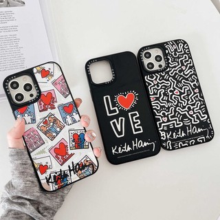 Ốp Điện Thoại Tráng Gương In Hình Keith Haring Cho iPhone 14ProMax 13 12 11