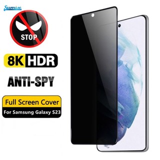 Kính Cường Lực Toàn Màn Hình Chống Nhìn Trộm &amp; Lóa Cho Samsung Galaxy S23 Plus