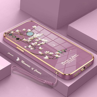 Ốp Điện Thoại gel silica Mềm Mạ Điện Họa Tiết Hoa Lan Trắng Cho Tecno spark 6 go spark 6 air spark 5 air
