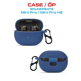 Case ốp bao silicone cho tai nghe Soundpeats Mini Pro / Mini Pro HS- Kèm móc khóa , có nhiều màu