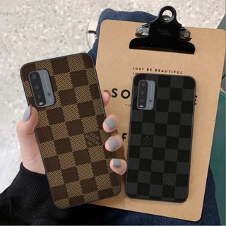 Ốp lưng Xiaomi Redmi 9T hình caro, thời trang hàng hiệu cao cấp, vỏ ốp rẻ đẹp