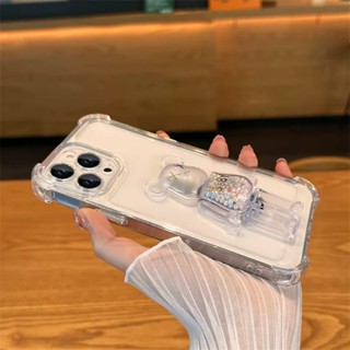 Ốp Điện Thoại IMD Trong Suốt Hình Gấu KAWS 3D Cho iphone 14pro max 13 pro max 12 pro max 11 pro max