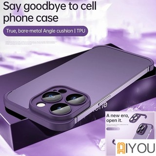 Ốp Điện Thoại Bảo Vệ Bốn Góc Không Viền Cho Iphone 12 13 14 Pro Max 14 13 12 Pro