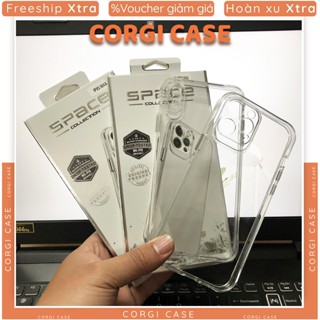 Ốp Lưng Iphone trong suốt Chống Ố Vàng SPACE Collection bảo vệ Camera dày 2.2mm cho IP X XS XS Max 11 12 13 Pro Max