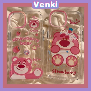 Case For iPhone 11 Soft TPU Transparent Space Case Cute Cartoon Bear Case Plating Buttons Camera Protection Shockproof For iPhone 14 13 12 11 Plus Pro Max 6 7 8 Plus XR XS