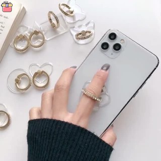 Giá Đỡ Điện Thoại Trong Suốt Có Khóa Vòng Nhẫn Vô Hình Thông Dụng Sáng Tạo Cho Điện Thoại