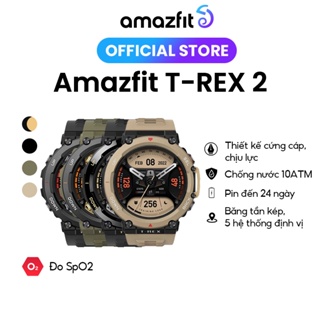 [Mã ELMAZ10 giảm 10% đơn 500K] Đồng hồ thông minh Amazfit T-Rex 2 | GPS | Nạp dữ liệu bản đồ | Pin đến 24 ngày