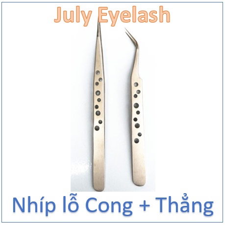 COMBO nhíp nối mi (2 cái: cong + thẳng)