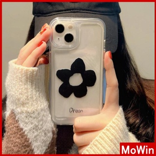 For iPhone 14 Pro Max iPhone Case Soft Case TPU Clear Case Plating Button Shockproof A Black Flower Simple Compatible For iPhone 13 Pro Max 12 Pro Max 11 Pro Max 7plus XR xs max