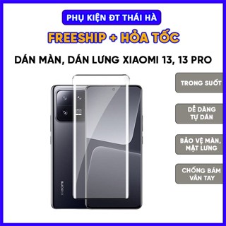 Dán màn, dán lưng Xiaomi 13, Xiaomi 13 Pro chống bám vân tay, chống xước điện thoại MobileCity Thái Hà