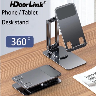 Giá đỡ điện thoại máy tính bảng HDOORLINK để bàn kim loại chiều cao điều chỉnh xoay 360 độ thích hợp cho iPhone iPad
