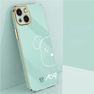 Ốp Điện Thoại Dẻo Tráng Gương Họa Tiết Chú Gấu Sang Trọng Cho iPhone 11 Pro Max iPhone XS Max XR