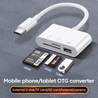 Đầu Đọc Thẻ Nhớ SD TF / USB Type C 3 Trong 1 Cho Điện Thoại / Máy Tính