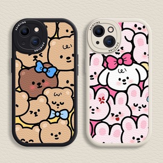 Ốp Điện Thoại Tpu Dẻo In Hình Gấu Thỏ Đáng Yêu Cho iPhone 14 / 13 / 12 / 11 Promax iPhone 6 / 7 / 8 Plus / X / XR / Xs Max