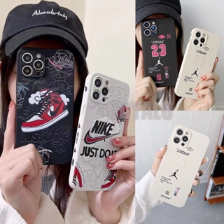 Fashion Air Jordan Phone Case For iPhone 13 14 Pro Max mini Cute Side Pattern Soft TPU Cover