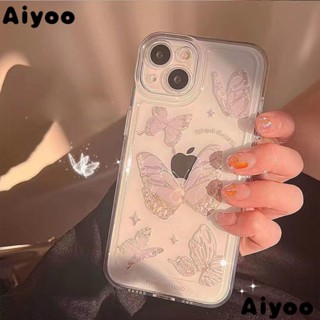 ✅Ốp Điện Thoại Mềm Trong Suốt Họa Tiết Bướm 5KTO Cho iPhone 14 / 13promax 12 / 11pro xr / xs / 8p
