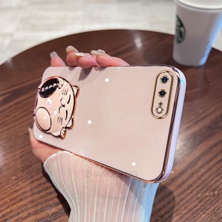 ốp lưng iPhone 7 plus 8 plus 7 8 6s plus 6 plus 6 6s Ốp Điện Thoại TPU Mềm Viền Mạ 3D Có Giá Đỡ Hình Mèo Cho iPhone 7 plus 8 plus 7 8 6s plus 6 plus 6 6s