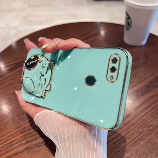 ốp lưng oppo a5s a12 a7 f9 Ốp Điện Thoại TPU Mềm Viền Mạ 3D Có Giá Đỡ Hình Mèo Cho oppo a5s a12 a7 f9
