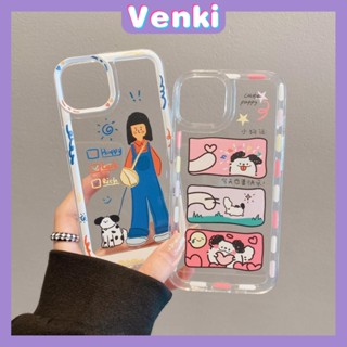 Case for iPhone 11 Soft TPU Clear Space Case Cute Cartoon Dog Plating Buttons Camera Protection ShockProof for iPhone 14 13 12 12 Plus 6 8 Plus XR XS