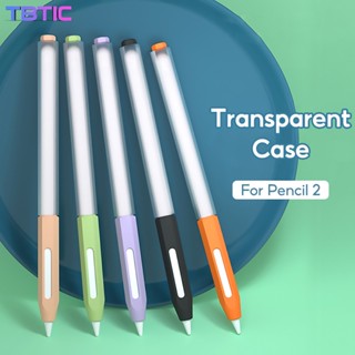 TBTIC Vỏ Bảo Vệ Bút Cảm Ứng cho Apple Pencil 2nd Generation Bằng Silicon Trong Suốt Nhiều Màu