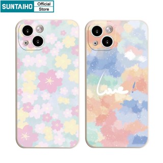 Suntaiho Ốp lưng iphone Ốp Điện Thoại silicon mềm họa tiết hoa đào thích hợp cho iPhone 11 Pro Max 14 12 13 XS X XR XS Max 7 8 Plus
