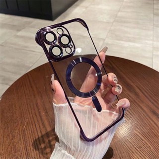 Ốp Điện Thoại iPhone 14 13 Pro max 14 plus Magnetic case ốp lưng điện thoại iphone 14 13 promax Nam Châm Mạ Viền Sang Trọng Siêu Mỏng Chống Sốc Bảo Vệ Ống Kính Máy Ảnh Cho iP 13 14 Pro max 14 plus