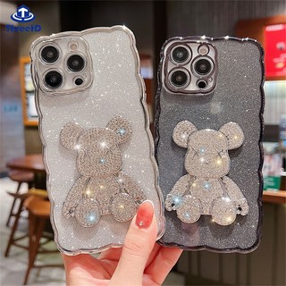 Ốp Điện Thoại Mềm Chống Sốc In Hình Gấu 9D Cho iPhone 8 7Plus X Xs Xr 11 14 13 12 Pro Max SE2020 Xs Max