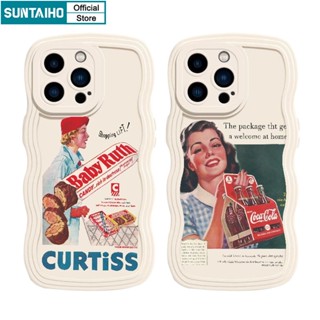 Suntaiho Ốp lưng iphone Ốp Điện Thoại silicon mềm kiểu áp phích Cola thích hợp cho iPhone 14 12 13 11 Pro Max XS X XR XS Max 7 8 Plus