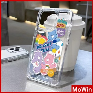 For iPhone 14 Pro Max iPhone Case Acrylic Hard Case HD Clear Case Plating Button Shockproof Cartoon Cute Bear Compatible For iPhone 13 Pro max 12 Pro Max 11 xr 7plus 6splus